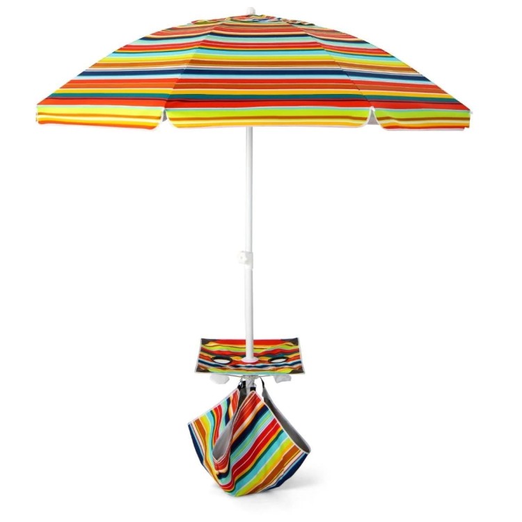 Parasol plażowy ze stolikiem 176 x 196 cm