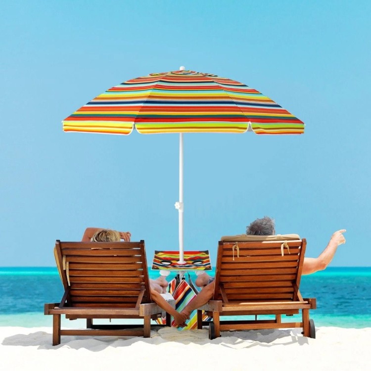 Parasol plażowy ze stolikiem 176 x 196 cm