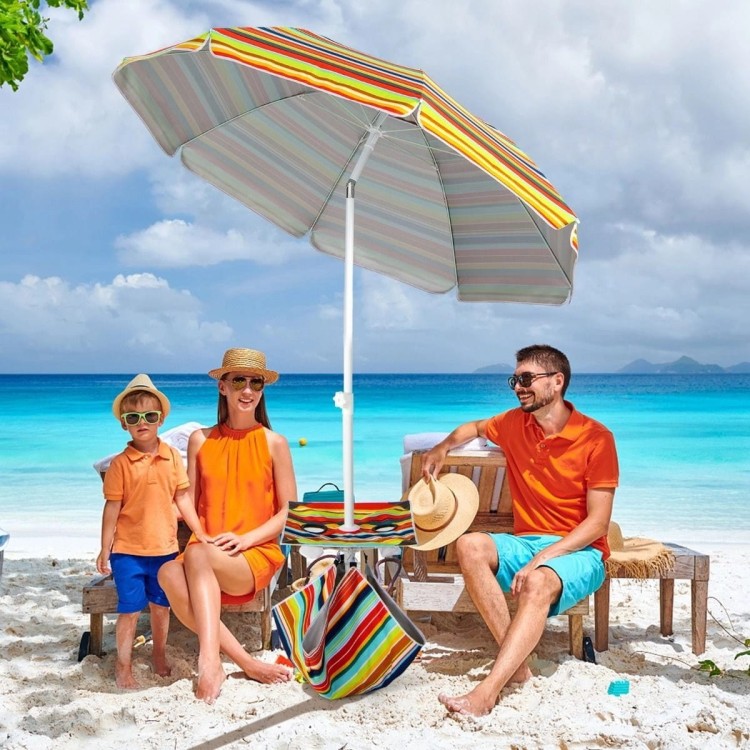 Parasol plażowy ze stolikiem 176 x 196 cm
