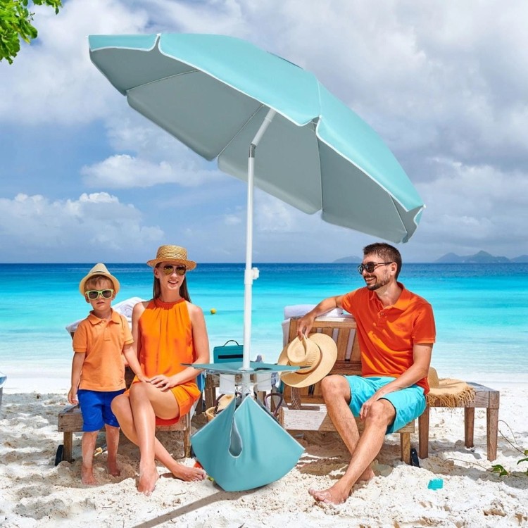 Parasol plażowy ze stolikiem 176 x 196