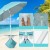 Parasol plażowy ze stolikiem 176 x 196