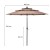 Parasol ogrodowy z systemem wentylacji 305 x 244 cm beżowy