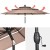Parasol ogrodowy z systemem wentylacji 305 x 244 cm beżowy