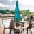 Parasol ogrodowy z systemem wentylacji 305 x 244 cm niebieski