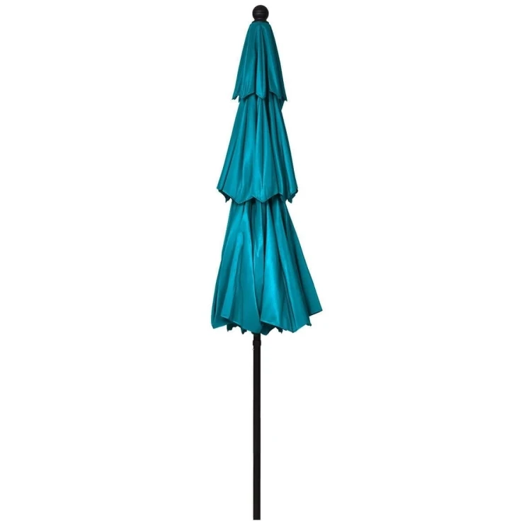 Parasol ogrodowy z systemem wentylacji 305 x 244 cm niebieski
