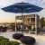 Parasol ogrodowy z systemem wentylacji 305 x 244 cm granatowy