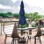 Parasol ogrodowy z systemem wentylacji 305 x 244 cm granatowy