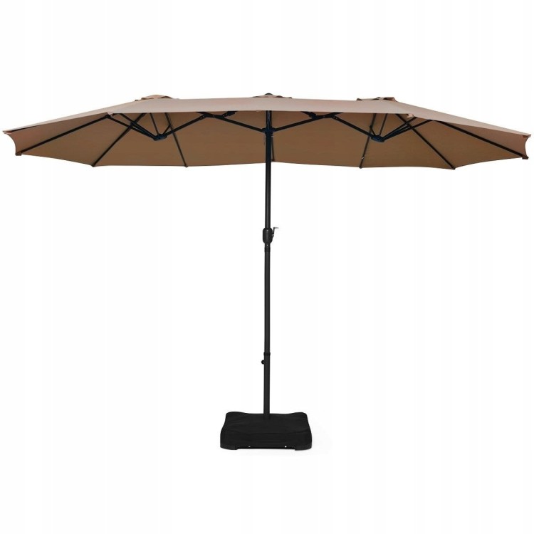 Podwójny parasol ogrodowy na taras z podstawą 460 cm