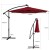 Parasol ogrodowy z solarnymi diodami led 300 cm czerwony