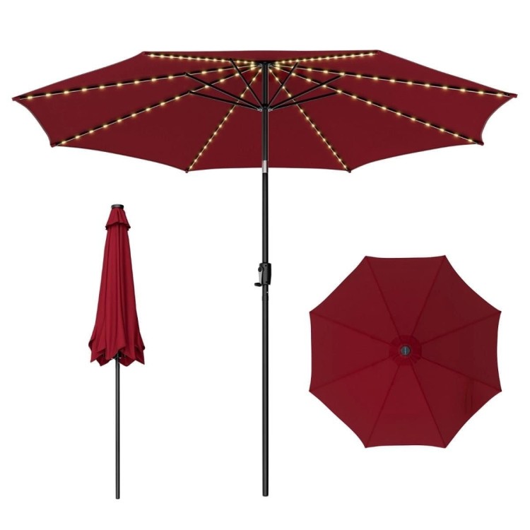 Parasol ogrodowy z solarnymi diodami led 300 cm