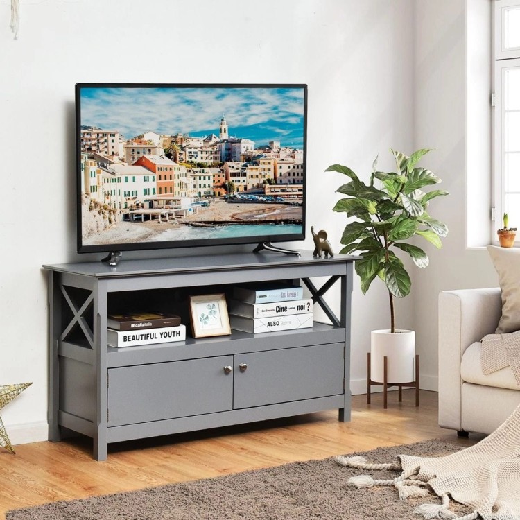 Szafka pod telewizor 112 x 40 x 61 cm szara