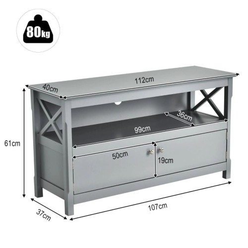 Szafka pod telewizor 112 x 40 x 61 cm szara