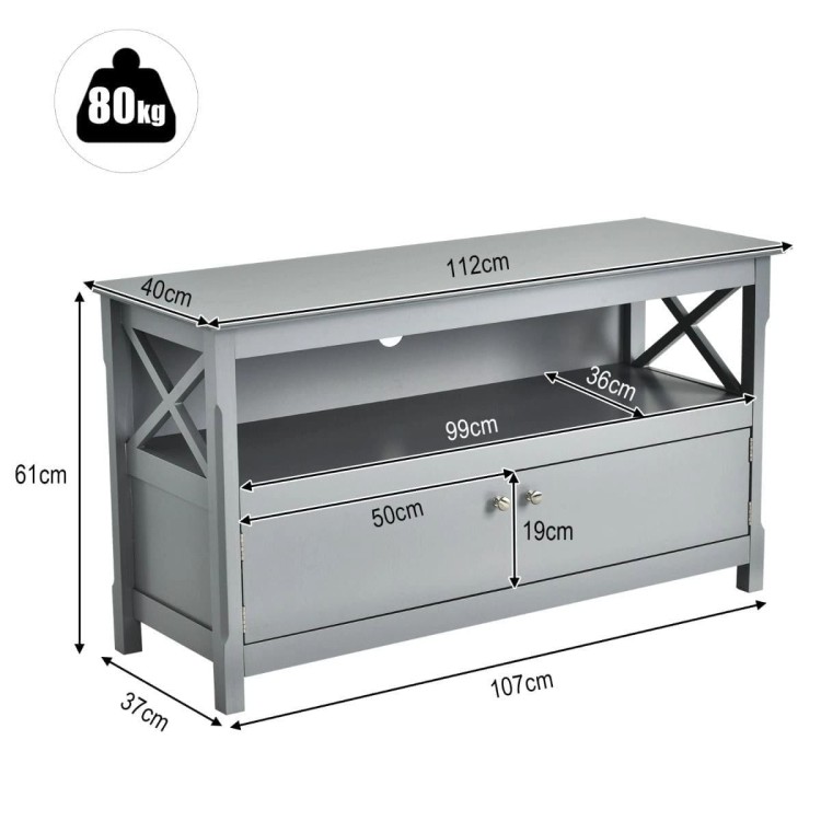 Szafka pod telewizor 112 x 40 x 61 cm szara