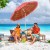 Parasol plażowy z regulacją nachylenia 2m średnicy czerwony