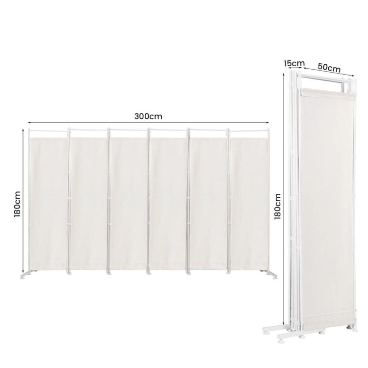 Składany parawan 6-panelowy