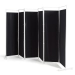 Składany parawan 6-panelowy 300x180 cm czarny