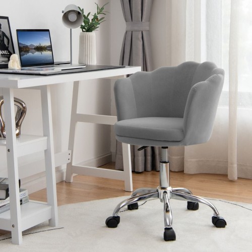 Biurowe krzesło obrotowe z ergonomicznym podparciem szare
