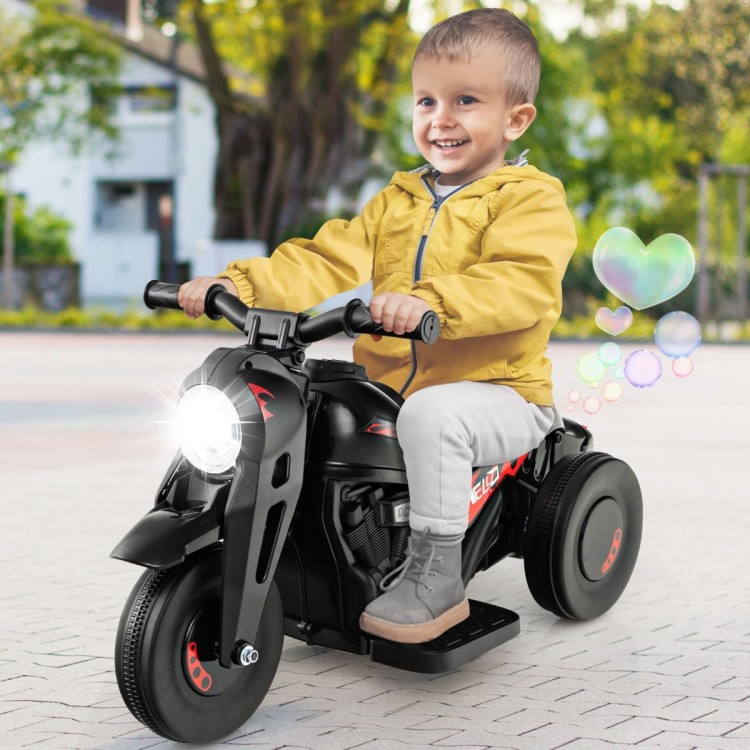 Motocykl elektryczny dla dzieci z efektem bąbelków czarny TQ10165DE-DK