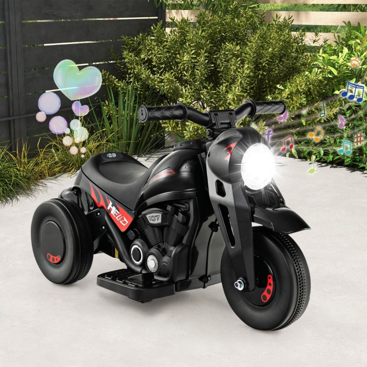 Motocykl elektryczny dla dzieci z efektem bąbelków czarny TQ10165DE-DK
