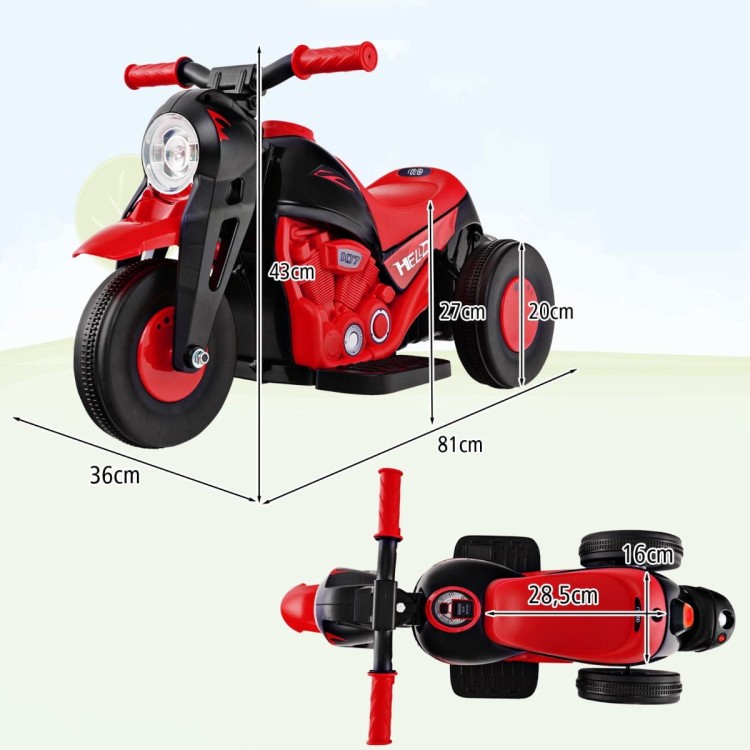 Motocykl elektryczny dla dzieci z efektem bąbelków czerwony TQ10165DE-RO