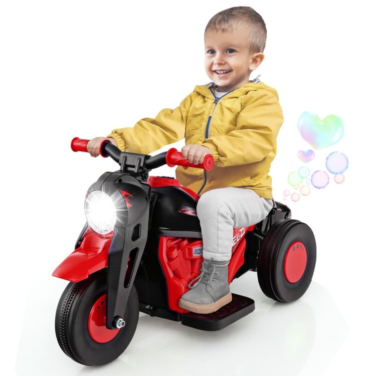 Motocykl elektryczny dla dzieci z efektem bąbelków czerwony TQ10165DE-RO