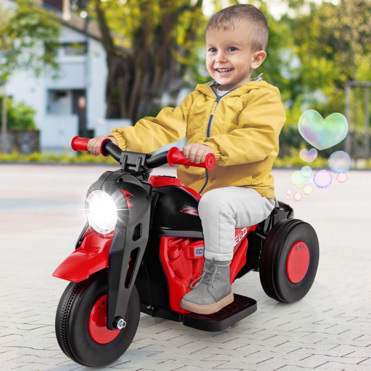 Motocykl elektryczny dla dzieci z efektem bąbelków czerwony TQ10165DE-RO