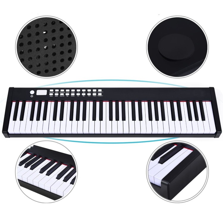 Pianino cyfrowe z futerałem 61 klawiszowe