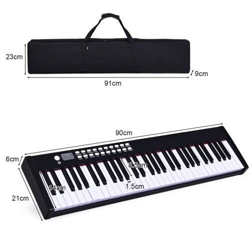 Pianino cyfrowe z futerałem 61 klawiszowe