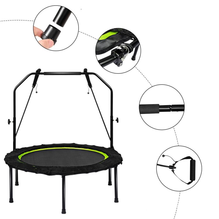 Trampolina z uchwytem do ćwiczeń fitness
