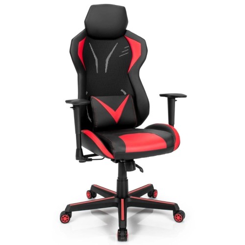 Ergonomiczne krzesło gamingowe Czerwono-czarne
