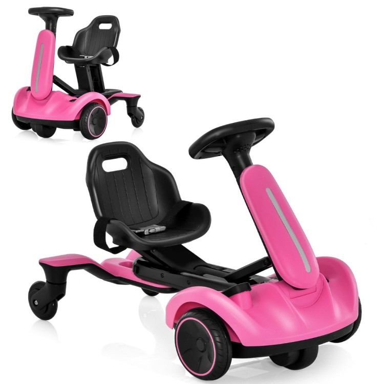 Gokart elektryczny do driftu pięciokołowy różowy TQ10177DE-PI
