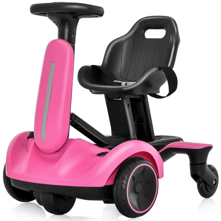Gokart elektryczny do driftu pięciokołowy różowy TQ10177DE-PI
