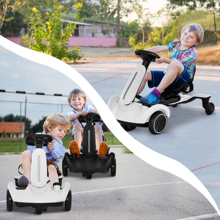 Gokart elektryczny do driftu pięciokołowy biały TQ10177DE-WH