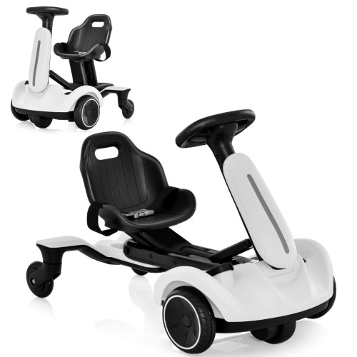 Gokart elektryczny do driftu pięciokołowy biały TQ10177DE-WH