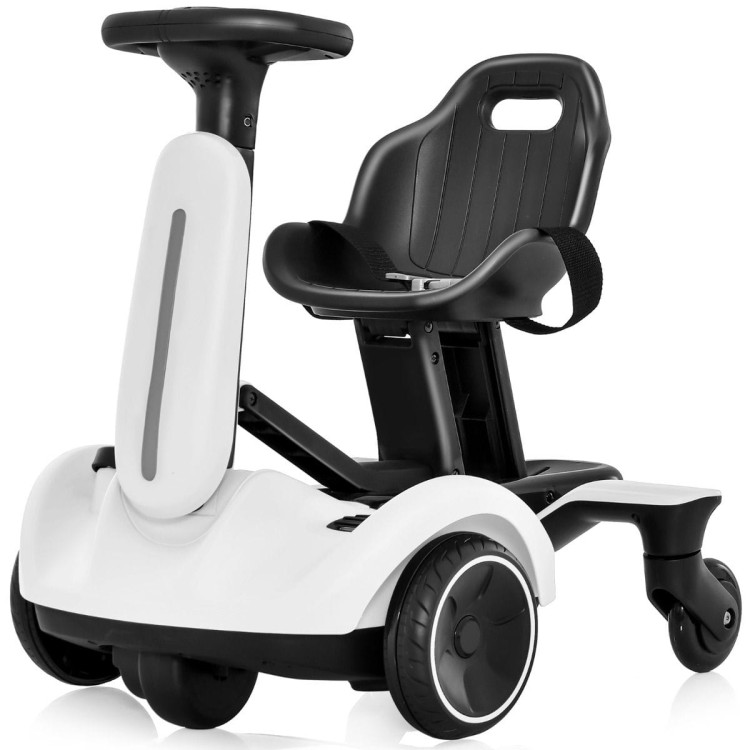 Gokart elektryczny do driftu pięciokołowy biały TQ10177DE-WH