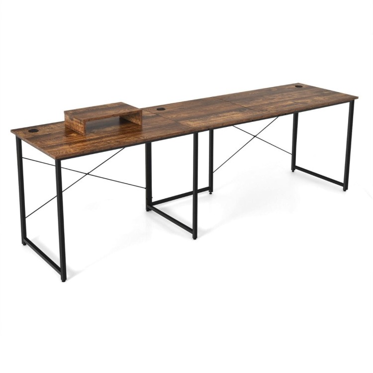 Biurko narożne 2w1 brązowe CB10122CF