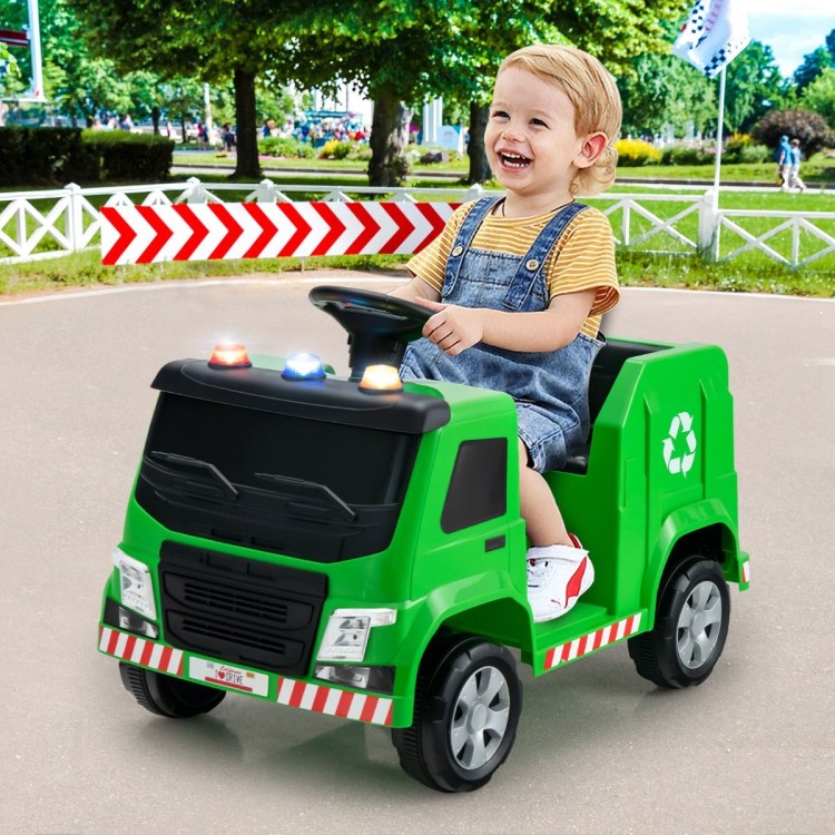 Elektryczna śmieciarka dla dzieci zielona