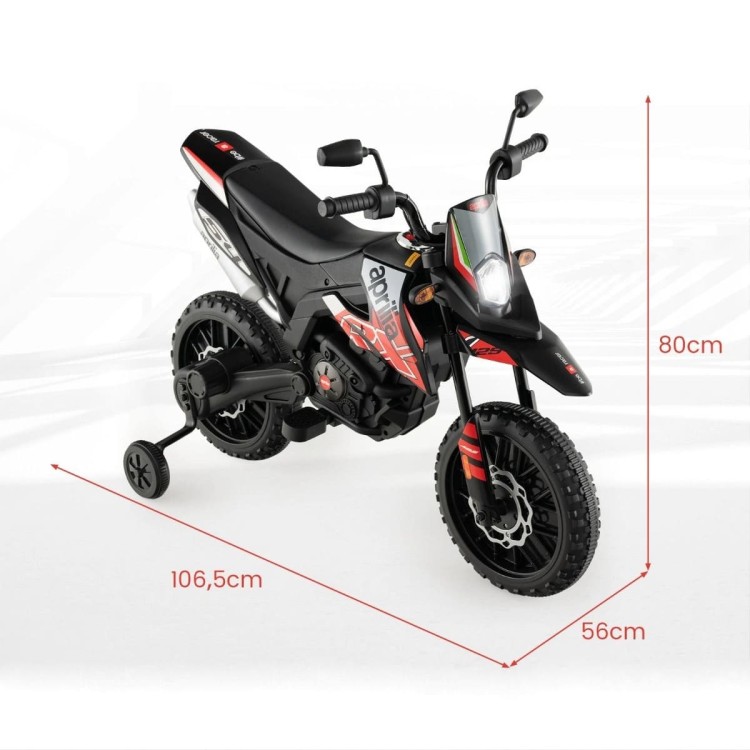 Elektryczny motocykl Aprilia dla dzieci czerwony