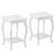 Zestaw 2 eleganckich drewnianych stolików bocznych białych HW56557WH-2