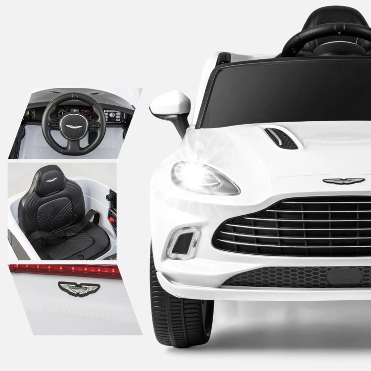 Elektryczny samochód dla dzieci Aston Martin DBX biały