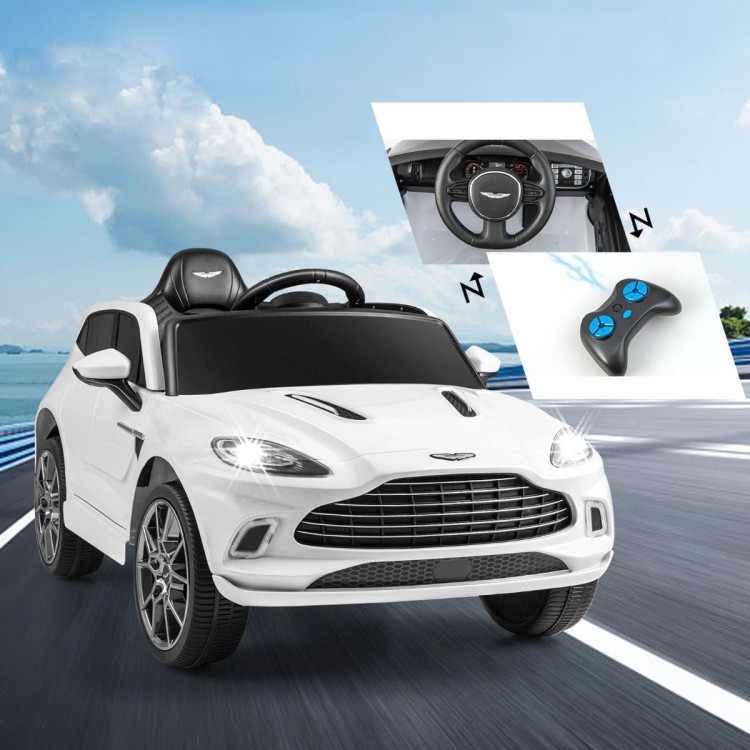 Elektryczny samochód dla dzieci Aston Martin DBX biały