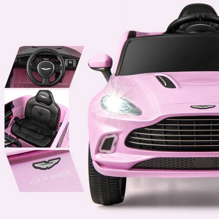 Elektryczny samochód dla dzieci Aston Martin DBX różowy