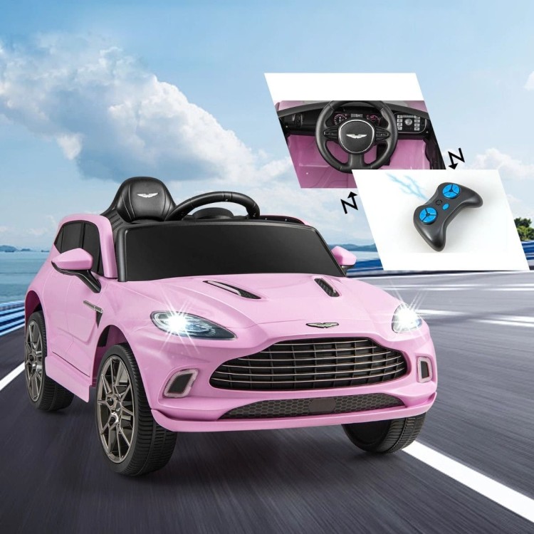 Elektryczny samochód dla dzieci Aston Martin DBX różowy