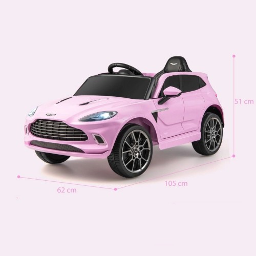 Elektryczny samochód dla dzieci Aston Martin DBX różowy