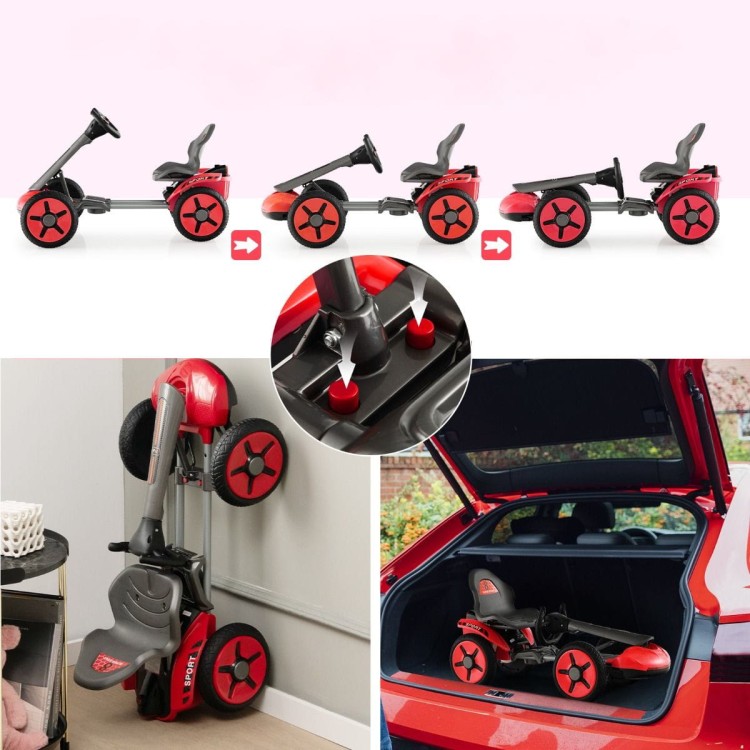 Elektryczny gokart dla dzieci z regulacją czerwony