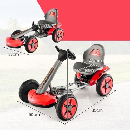 Elektryczny gokart dla dzieci z regulacją czerwony