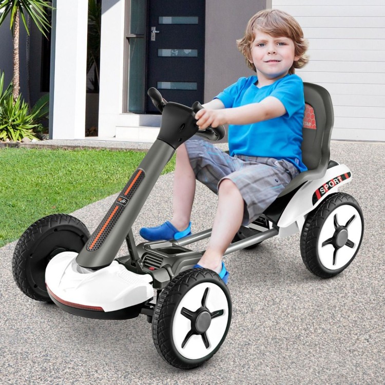 Elektryczny gokart dla dzieci z regulacją biały