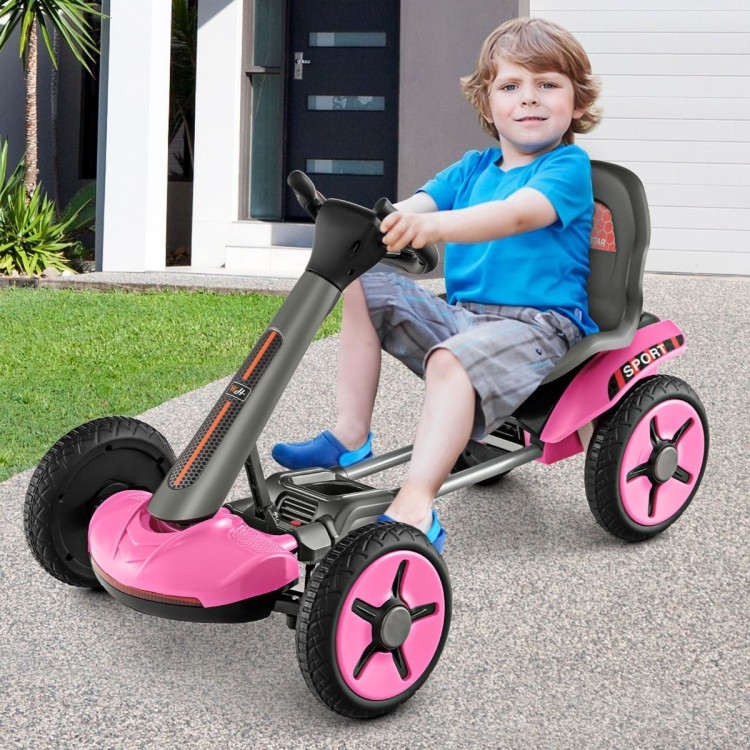 Elektryczny gokart dla dzieci z regulacją różowy