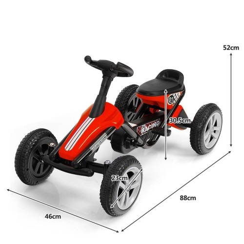 Gokart na pedały dla dzieci czerwony