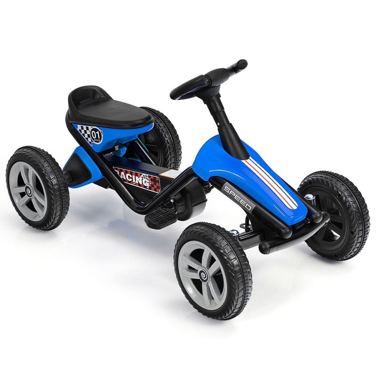 Gokart na pedały dla dzieci niebieski
